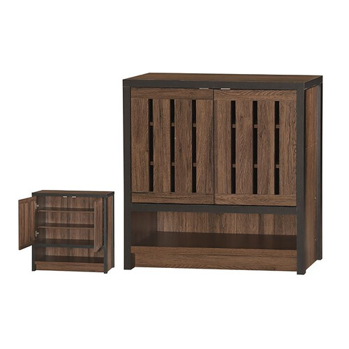 SC-B304(S)-BRO KISHO SHOE RACK IN BROWN OAK FINISH