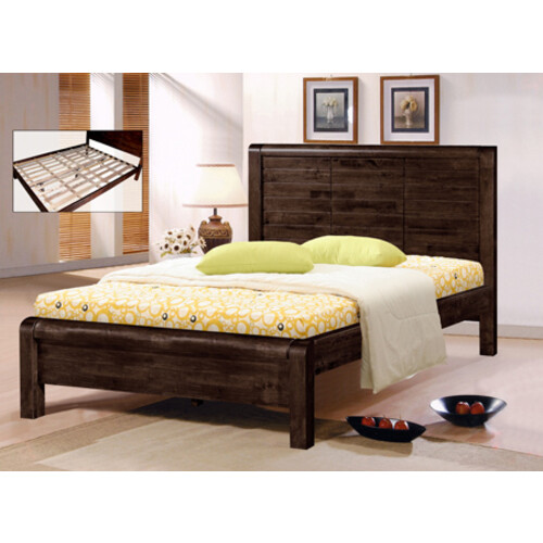 DB-5229Q#BWG 5FT WOODEN DOUBLE BED