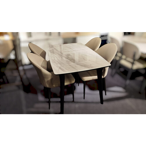 HY-816/609 MARBLE DINING SET (1+4)