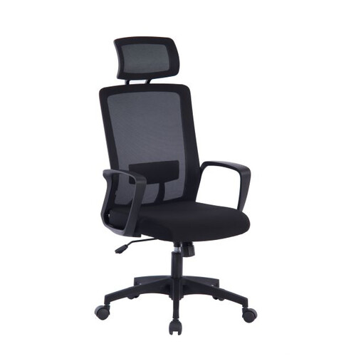 KB-8953AS High Back Chair, Black Mesh