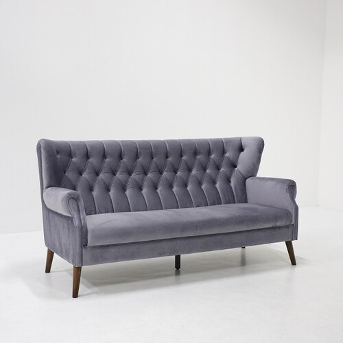 SF-3506/3-Stn Velvet Sofa 3 Seater