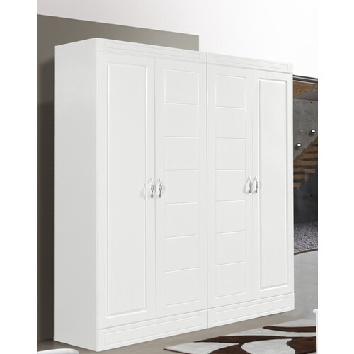 SN 401-4 W 4 DOOR WARDROBE-WHITE