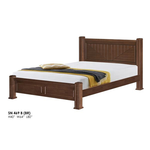 SN 469 B QUEEN BED-BROWN