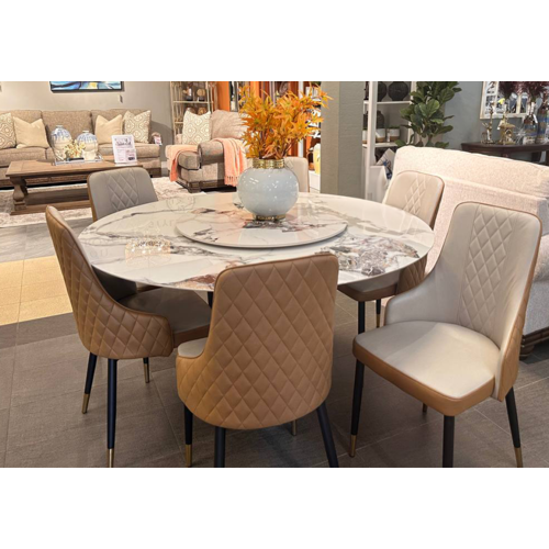 T-S13(1.5)+C-DC249(BEIGE) - (1+6) DINING SET