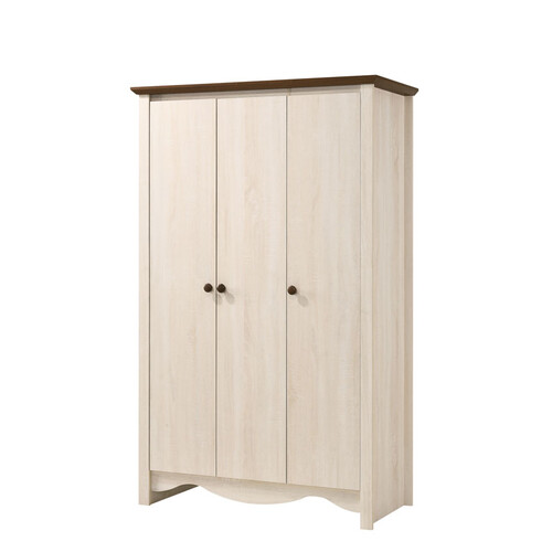 WD-3144-WWN Victoria 3 Doors Wardrobe 