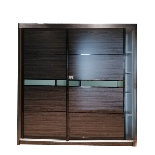 WD-8196-GRZ/309 2 SLIDING DOORS WARDROBE-GRIZZLE