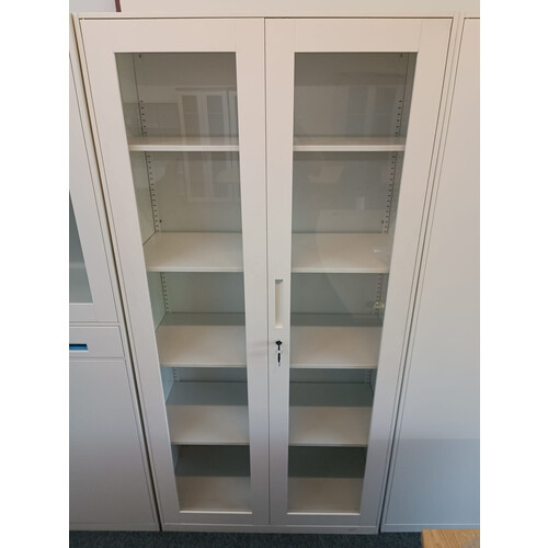 WLS-09-08 METAL SWING GLASS DOOR FILE CABINET 1850X900X400MM