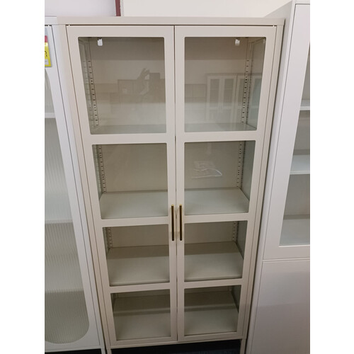 WLS SWING GLASS DOOR CABINET, BEIGE 1800X800X350MM