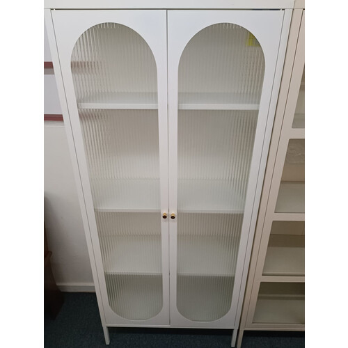 WLS SWING GLASS DOOR CABINET, WHITE 1800X800X350MM