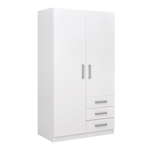 WRD-MALM-2D-WHT WARDROBE-WHITE 