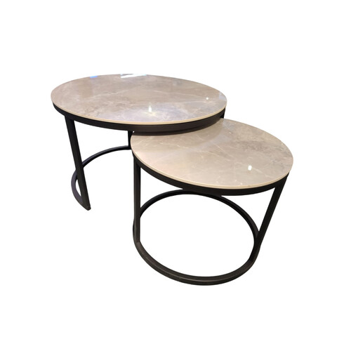 YY-680B COFFEE TABLE, BLACK FRAME